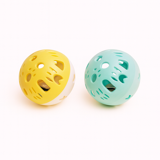 [7735] Plastic Big Balls with Bells (2 Balls)
