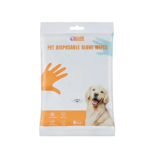 [0097] Pet Disposable Glove Wipes – Easy Grooming & Cleaning Mitts for Dogs & Cats (6 Pcs)