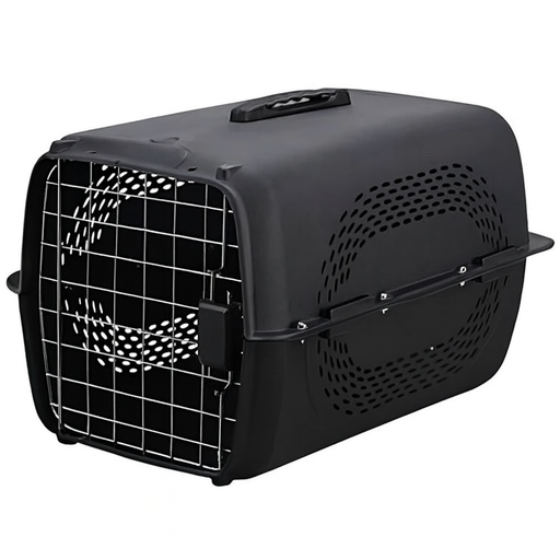 [1174] Pet Carrier for Cats & Small Dogs – Durable Portable Travel Crate with Ventilation & Secure Door - Black