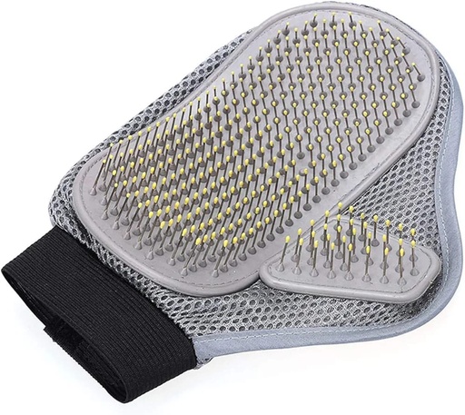 [5123] Pet Grooming Glove Brush for Dogs & Cats – Deshedding, Massage & Hair Removal