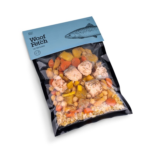 [7736] Woof & Fetch Frozen Salmon Meal For Dogs - 500g | Omega-Rich Balanced Diet