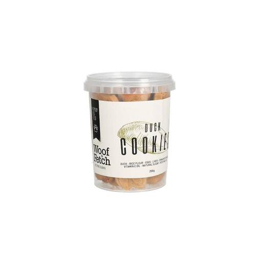 [5051] Woof & Fetch Dog Food Duck Cookies - 200g | Nutritious Crunchy Treats