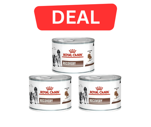 [3796] Royal Canin Recovery Ultra Soft Mousse for Cats and Dogs Cans 195g (3 Cans)