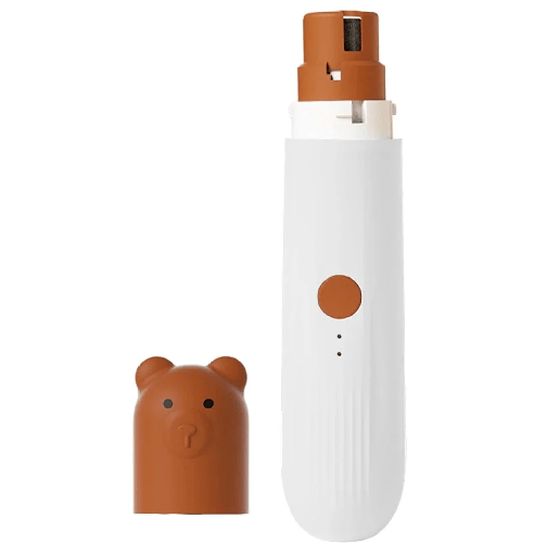 [3233] Rechargeable Pet Nail Grinder with Safety Guard – Quiet Electric Nail Trimmer for Dogs, Cats & Small Pets | USB Charging & Low Noise Design - Grey