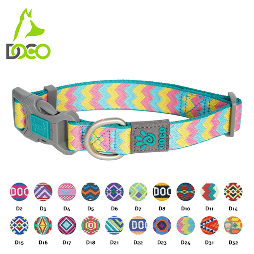 Doco Jacquard Weave Dog Collar Medium (2.5 x 34-51cm)
